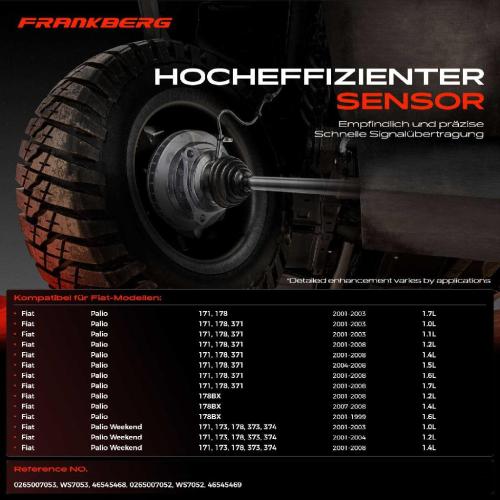 Frankberg 2x ABS Sensor Hinterachse beidseitig für Fiat Palio Weekend 1.7L 1.0L 1.1L 1.2L 1.4L 1.5L 1.6L 1.9L 1999-2008 Bild Frankberg 2x ABS Sensor Hinterachse beidseitig für Fiat Palio Weekend 1.7L 1.0L 1.1L 1.2L 1.4L 1.5L 1.6L 1.9L 1999-2008