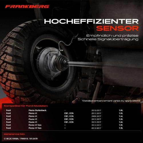 1x ABS Sensor Hinterachse beidseitig für Ford Fiesta Stufenheck VI Van 1.6L 1.0L 1.4L 1.5L 2009-2017 Bild 1x ABS Sensor Hinterachse beidseitig für Ford Fiesta Stufenheck VI Van 1.6L 1.0L 1.4L 1.5L 2009-2017