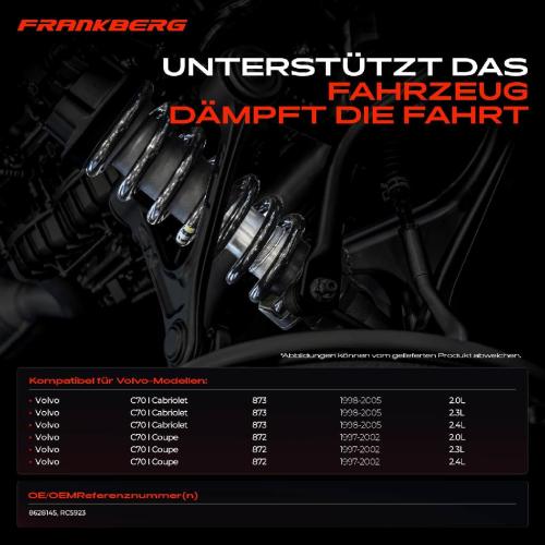 Frankberg 2x Fahrwerksfeder Hinterachse für Volvo C70 I Cabriolet 873 C70 I Coupe 872 1997-2005 Bild Frankberg 2x Fahrwerksfeder Hinterachse für Volvo C70 I Cabriolet 873 C70 I Coupe 872 1997-2005