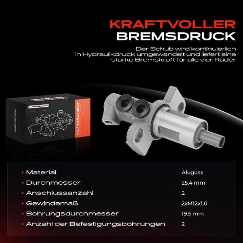1x Hauptbremszylinder Bremszylinder für VW Passat 3B Audi A4 B6 B7 A6 C5 Seat Skoda Bild 1x Hauptbremszylinder Bremszylinder für VW Passat 3B Audi A4 B6 B7 A6 C5 Seat Skoda