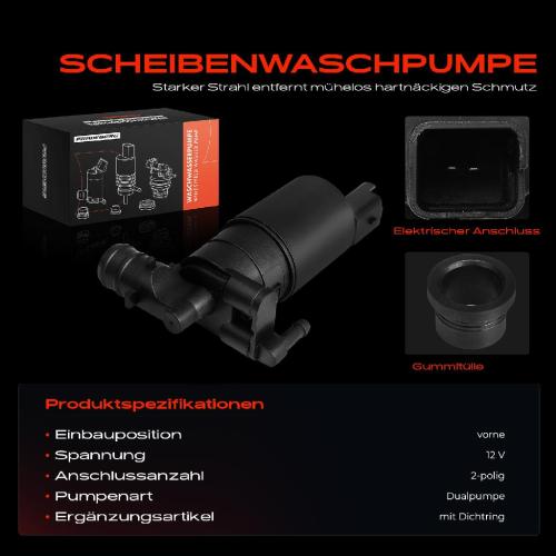 1x Waschwasserpumpe Scheibenreinigung Vorne für Citroën GFK GJK MF M C-Elysee DD Bild 1x Waschwasserpumpe Scheibenreinigung Vorne für Citroën GFK GJK MF M C-Elysee DD