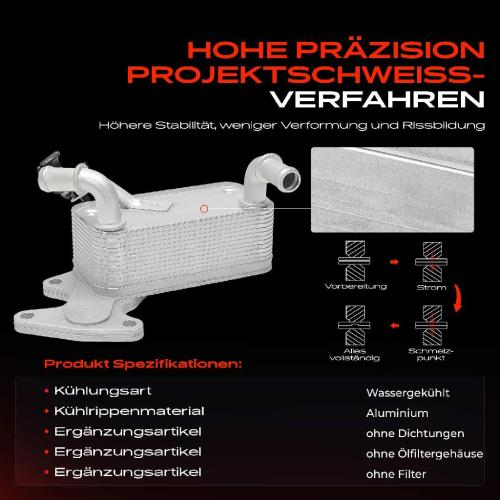 1x Ölkühler Motoröl für VW Golf VII Jetta IV Polo Seat Leon Skoda Octavia Yeti Bild 1x Ölkühler Motoröl für VW Golf VII Jetta IV Polo Seat Leon Skoda Octavia Yeti