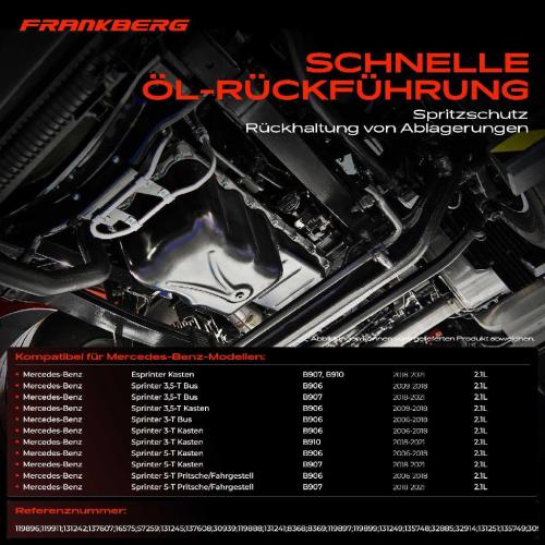 Frankberg 1x lwanne Motor lwanne f r Mercedes-Benz Sprinter 3,5-T B906 5-T B907 2.2L Bild Frankberg 1x lwanne Motor lwanne f r Mercedes-Benz Sprinter 3,5-T B906 5-T B907 2.2L