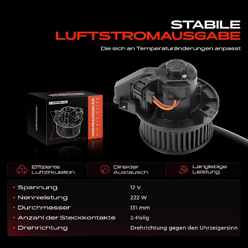 1x Gebläsemotor Innenraumgebläse für VW Polo T-Cross C11 Seat Ibiza V 1.6 TDi