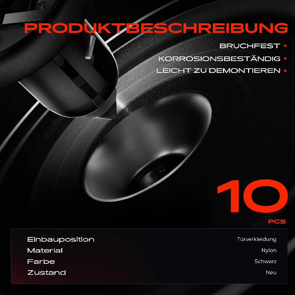 10x Befestigungsclips Türverkleidung für Ford Focus C-Max II DAW DBW DM2 DA DP HCP