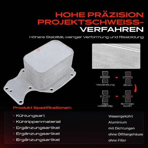 1x Ölkühler Motoröl für BMW F20 F21 F22 F23 F34 F30 F32 F33 F36 G30 G11 G12 X3 X4 Bild 1x Ölkühler Motoröl für BMW F20 F21 F22 F23 F34 F30 F32 F33 F36 G30 G11 G12 X3 X4