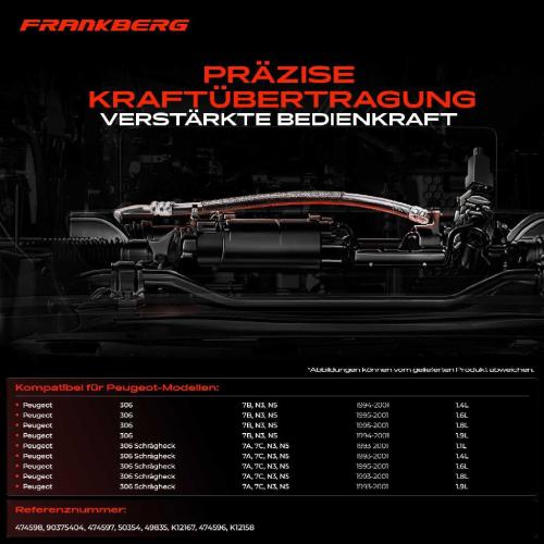 2x Seilzug Feststellbremse Hinterachse beidseitig für Peugeot 306 7A 7B 7C N3 N5 1994-2001 Bild 2x Seilzug Feststellbremse Hinterachse beidseitig für Peugeot 306 7A 7B 7C N3 N5 1994-2001