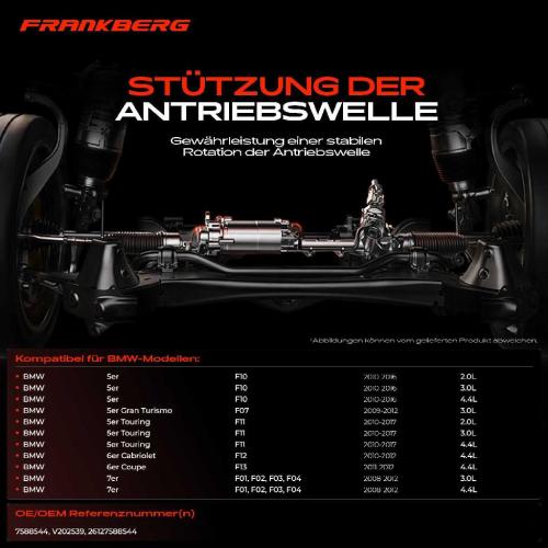 1x Lagerung Gelenkwelle Kardanwellenlager für BMW F10 520d 530d 550i F11 730d Bild 1x Lagerung Gelenkwelle Kardanwellenlager für BMW F10 520d 530d 550i F11 730d