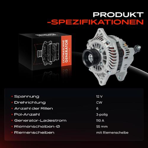 1x Lichtmaschine Generator für Subaru Legacy IV BL Outback Tribeca Bj ab 2003 Bild 1x Lichtmaschine Generator für Subaru Legacy IV BL Outback Tribeca Bj ab 2003