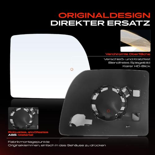 1x Spiegelglas Außenspiegel links für VW Crafter SX SYI SYJ SZ MAN TGE UZ Bild 1x Spiegelglas Außenspiegel links für VW Crafter SX SYI SYJ SZ MAN TGE UZ