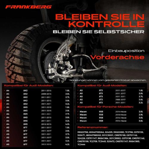 4x Querlenker Vorderachse für Audi A4 Allroad Avant A5 Cabriolet Sportback Q5 Porsche Macan Bild 4x Querlenker Vorderachse für Audi A4 Allroad Avant A5 Cabriolet Sportback Q5 Porsche Macan