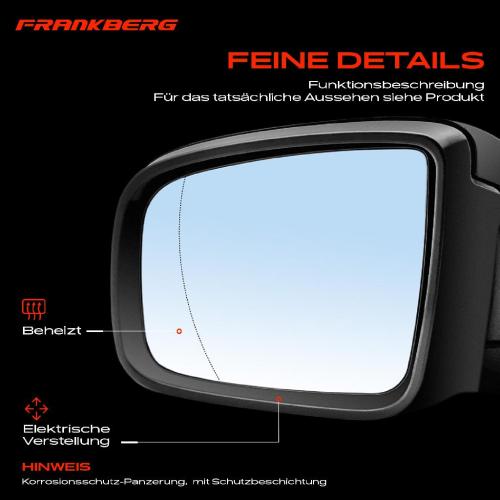 Frankberg 1x Außenspiegel Links für Mercedes-Benz Viano W639 Vito Bus 2009-2014 Bild Frankberg 1x Außenspiegel Links für Mercedes-Benz Viano W639 Vito Bus 2009-2014