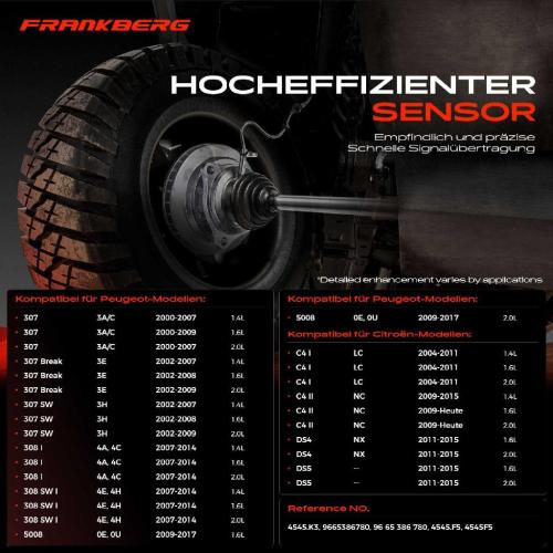 Frankberg 1x ABS Sensor Vorderachse rechts für Citroën C4 Coupe I II Stufenheck DS4 DS5 Peugeot 3008 MPV Bild Frankberg 1x ABS Sensor Vorderachse rechts für Citroën C4 Coupe I II Stufenheck DS4 DS5 Peugeot 3008 MPV