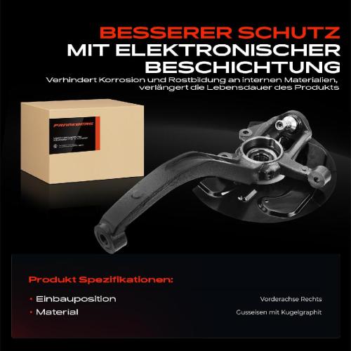 1x Achsschenkel Radlagergehäuse Komplett Vorderachse Rechts für Mercedes-Benz M-Klasse W164 Bild 1x Achsschenkel Radlagergehäuse Komplett Vorderachse Rechts für Mercedes-Benz M-Klasse W164