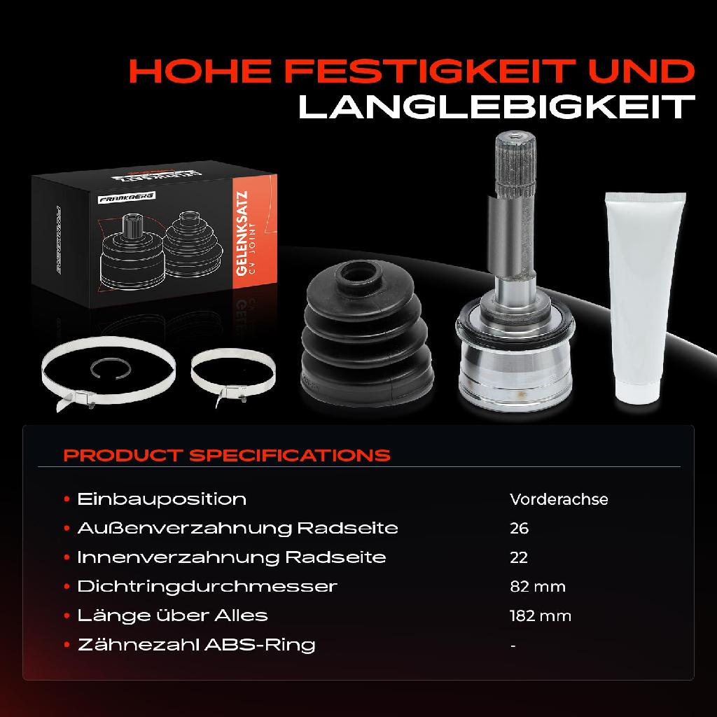 1x Antriebswelle Gelenksatz Vorderachse für Suzuki Vitara ET TA TD X-90 EL 1988-1998