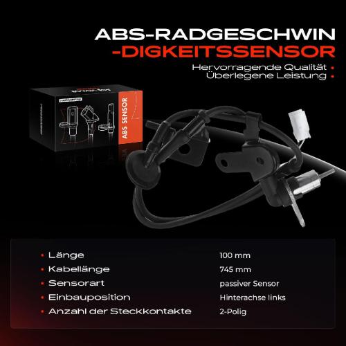 Frankberg 1x ABS Sensor Hinterachse links für Mazda 323 F VI BJ 323 S VI 1.3L 1.5L 1.6L 1.8L 2.0L 1998-2004 Bild Frankberg 1x ABS Sensor Hinterachse links für Mazda 323 F VI BJ 323 S VI 1.3L 1.5L 1.6L 1.8L 2.0L 1998-2004