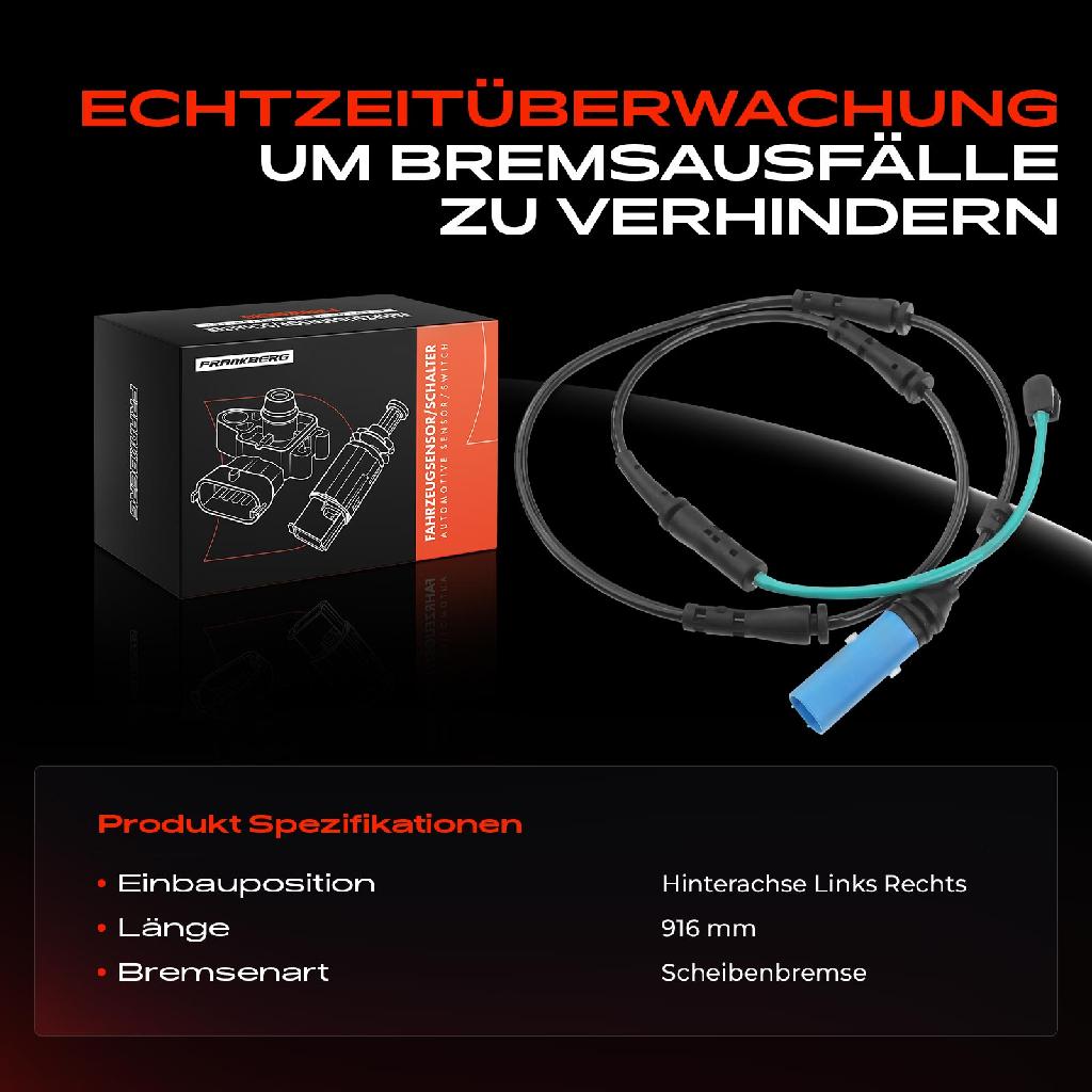 1x Warnkontakt Bremsbelagverschleiß Hinterachse für BMW 5er F90 G30 7er G11 G12 X6 F96 G06