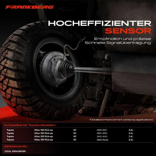 Frankberg 1x ABS Sensor Vorderachse rechts für Toyota Hilux VIII Pick-up N1 2.4L Bj ab 2015 Bild Frankberg 1x ABS Sensor Vorderachse rechts für Toyota Hilux VIII Pick-up N1 2.4L Bj ab 2015