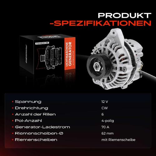 Frankberg 1x Lichtmaschine Generator für Honda Civic VII EM2 EP ES FR-V BE 1.4L 1.6L 1.7L Bild Frankberg 1x Lichtmaschine Generator für Honda Civic VII EM2 EP ES FR-V BE 1.4L 1.6L 1.7L