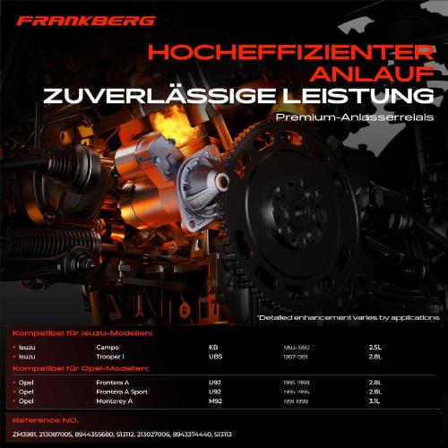 1x Magnetschalter Starter für Opel Frontera A Monterey A Isuzu Trooper 1 Campo Bild 1x Magnetschalter Starter für Opel Frontera A Monterey A Isuzu Trooper 1 Campo