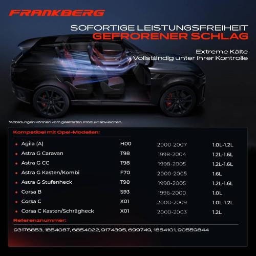 Frankberg 1x Klimakompressor für Opel Astra G T98 CC Agila Corsa B S93 Corsa C X01 Bild Frankberg 1x Klimakompressor für Opel Astra G T98 CC Agila Corsa B S93 Corsa C X01