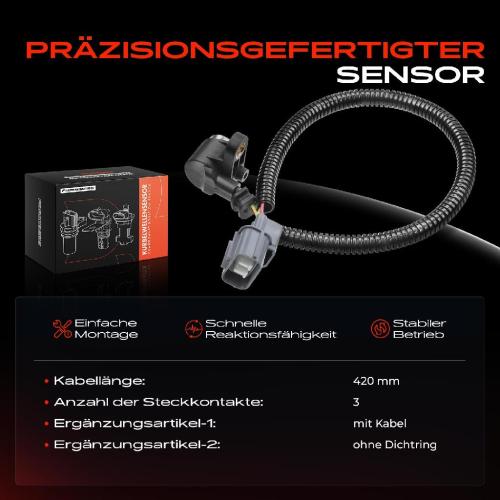 1x Kurbelwellensensor Impulsgeber für Honda Civic VI EJ EM1 EK 1.4L-1.6L 1995-2001 Bild 1x Kurbelwellensensor Impulsgeber für Honda Civic VI EJ EM1 EK 1.4L-1.6L 1995-2001
