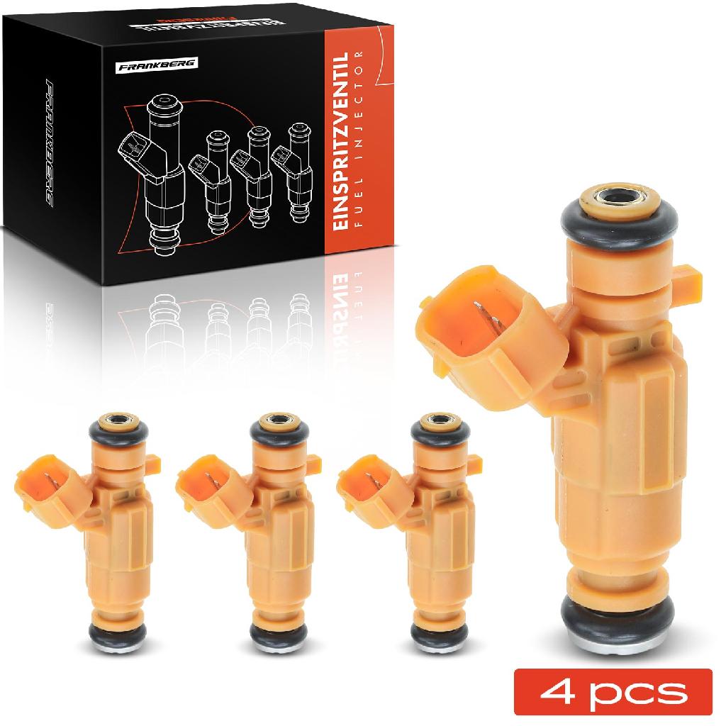 Frankberg 4x Einspritzventil Einspritzdüse für Citroën C3 II Fiat Peugeot 206 207