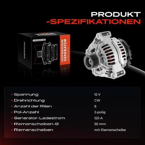 1x Lichtmaschine Generator für Mercedes-Benz W203 W211 W163 W639 SLK Chrysler Bild 1x Lichtmaschine Generator für Mercedes-Benz W203 W211 W163 W639 SLK Chrysler