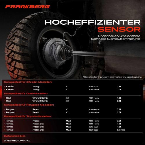 Frankberg 2x ABS Sensor Vorderachse beidseitig f r Citro n Jumpy Bus Kasten Spacetourer Fiat Scudo Ulysse Opel Vivaro C Bild Frankberg 2x ABS Sensor Vorderachse beidseitig f r Citro n Jumpy Bus Kasten Spacetourer Fiat Scudo Ulysse Opel Vivaro C
