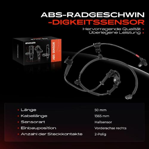 Frankberg 1x ABS Sensor Vorderachse rechts f r Hyundai i40 VF i40 CW 1.6L 1.7L 2.0L 2011-2019 Bild Frankberg 1x ABS Sensor Vorderachse rechts f r Hyundai i40 VF i40 CW 1.6L 1.7L 2.0L 2011-2019