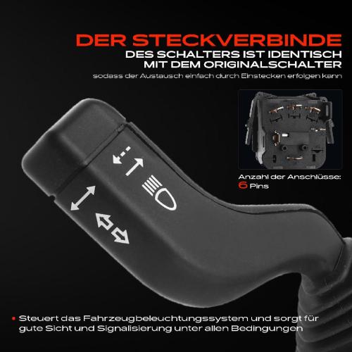 1x Kombischalter Lenkstockschalter für Opel Astra G F07 F67 Caravan Zafira A T98 1241349 Bild 1x Kombischalter Lenkstockschalter für Opel Astra G F07 F67 Caravan Zafira A T98 1241349