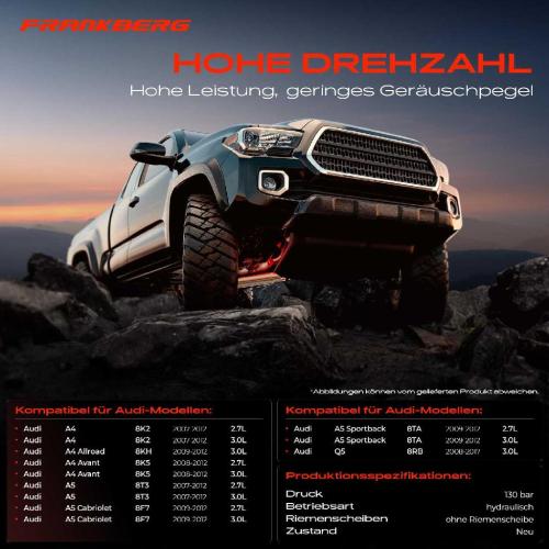 1x Servopumpe hydraulisch für Audi A4 8K2 B8 A5 8T3 8F7 8TA Q5 Bild 1x Servopumpe hydraulisch für Audi A4 8K2 B8 A5 8T3 8F7 8TA Q5