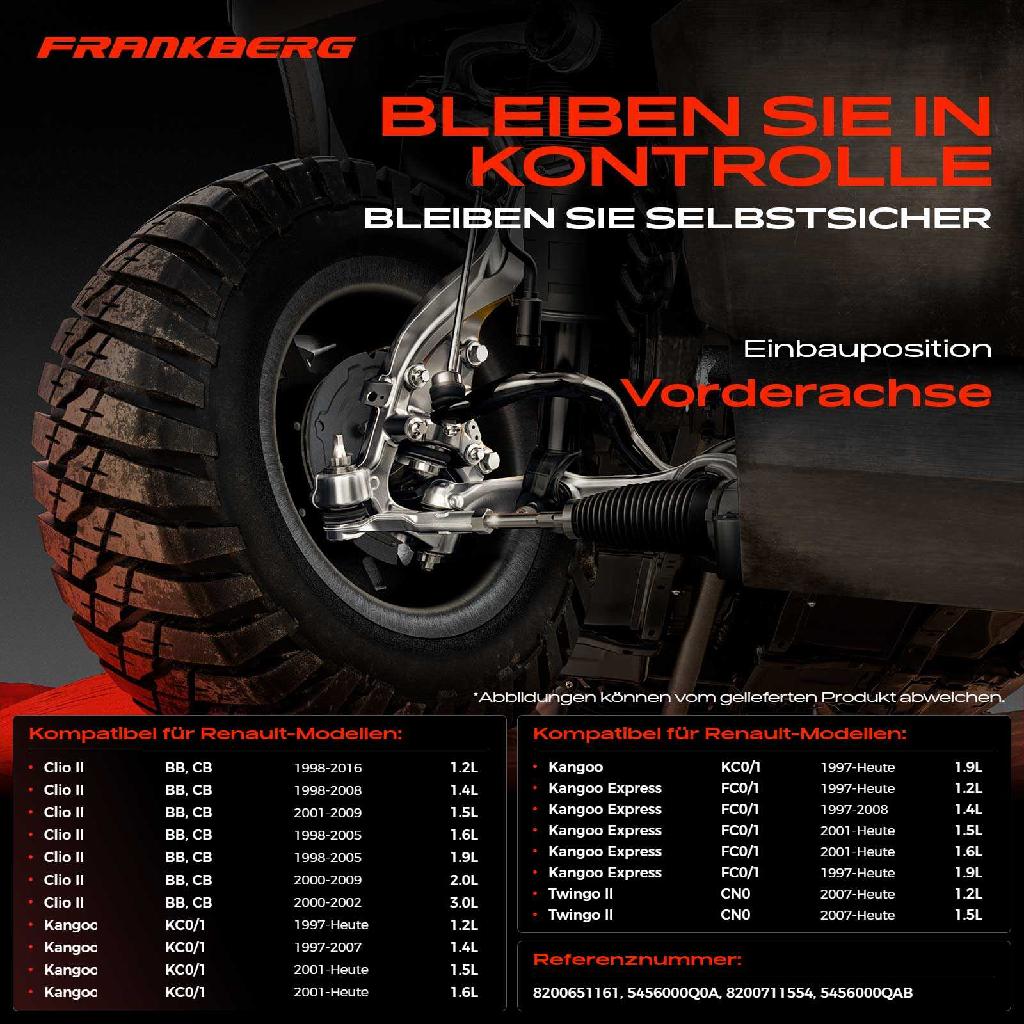 2x Lagerbuchse Vorderachse für Renault Clio II Kangoo Express Twingo 3.0L Bj ab 1997
