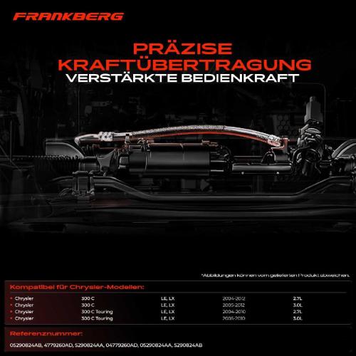 1x Seilzug Feststellbremse Hinterachse beidseitig für Chrysler 300 C LE LX 2004-2012 Bild 1x Seilzug Feststellbremse Hinterachse beidseitig für Chrysler 300 C LE LX 2004-2012