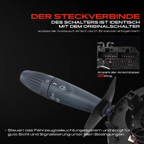 1x Kombischalter Lenkstockschalter für Fiat Doblo 119 223 Kasten MPV 2001-2003 Bild 1x Kombischalter Lenkstockschalter für Fiat Doblo 119 223 Kasten MPV 2001-2003
