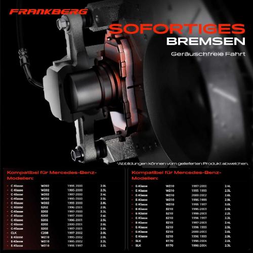4x Bremsbeläge Vorderachse für Mercedes-Benz C-Klasse W202 S202 C208 A208 W210 S210 R170 1993-2004 Bild 4x Bremsbeläge Vorderachse für Mercedes-Benz C-Klasse W202 S202 C208 A208 W210 S210 R170 1993-2004