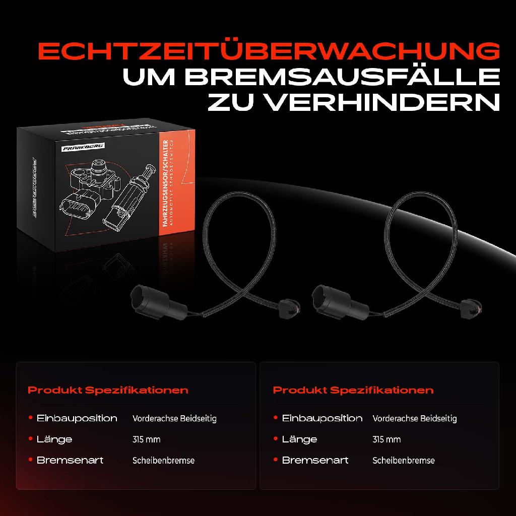 2x Warnkontakt Bremsbelagverschleiß Vorne für BMW 5er E34 Touring 525ix 1991-1996