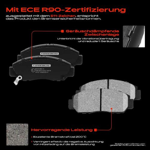 4x Bremsbeläge Vorderachse für Honda FR-V BE Stream RN 1.7L 1.8L 2.0L 2.2L 2001-2009 Bild 4x Bremsbeläge Vorderachse für Honda FR-V BE Stream RN 1.7L 1.8L 2.0L 2.2L 2001-2009
