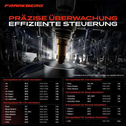 Frankberg 1x Lambdasonde Regelsonde Vor Katalysator für Seat Cordoba Ibiza Audi A3 TT 8N3 1998-2009 Bild Frankberg 1x Lambdasonde Regelsonde Vor Katalysator für Seat Cordoba Ibiza Audi A3 TT 8N3 1998-2009
