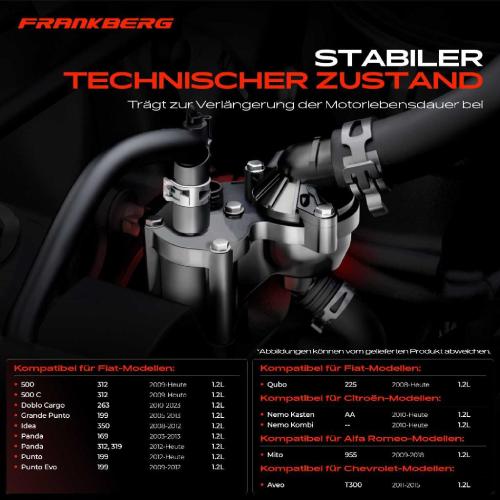 Frankberg 1x Thermostat K hlmittel f r Fiat 500 Doblo 263 Panda Punto Opel Astra J Corsa Bild Frankberg 1x Thermostat K hlmittel f r Fiat 500 Doblo 263 Panda Punto Opel Astra J Corsa