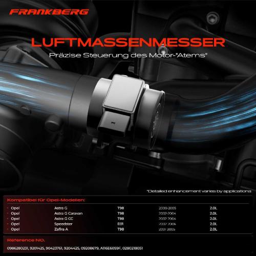 1x Luftmassenmesser für Opel Astra G T98 Astra G Caravan Astra G CC Speedster E01 Zafira A T98 Bild 1x Luftmassenmesser für Opel Astra G T98 Astra G Caravan Astra G CC Speedster E01 Zafira A T98