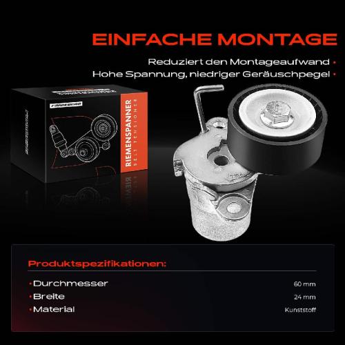 1x Spannrolle Riemenspanner für VW Golf Passat Audi A1 A3 A4 A5 TT Seat Leon Skoda Bild 1x Spannrolle Riemenspanner für VW Golf Passat Audi A1 A3 A4 A5 TT Seat Leon Skoda