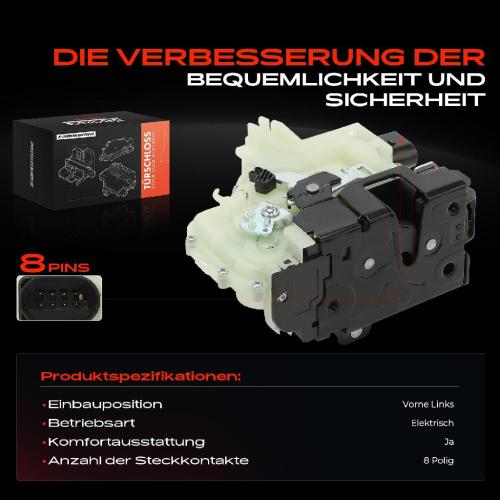 Frankberg 1x Türschloss Vorne Links für VW Bora Golf IV Variant Passat Seat Leon Toledo II Skoda Superb I Bild Frankberg 1x Türschloss Vorne Links für VW Bora Golf IV Variant Passat Seat Leon Toledo II Skoda Superb I