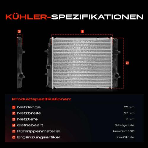 1x Kühler Wasserkühler Motorkühler für Citroën Peugeot 107 PM PN 2005-2014 Toyota 1.4L Bild 1x Kühler Wasserkühler Motorkühler für Citroën Peugeot 107 PM PN 2005-2014 Toyota 1.4L