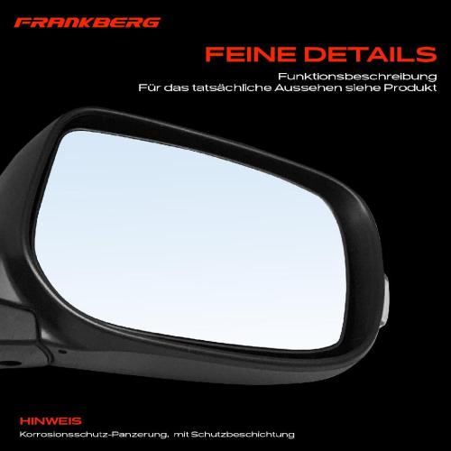 Frankberg 1x Außenspiegel Rechts für Toyota Auris E15 1.3L 1.4L 1.6L 1.8L 2.0L 2.2L 2006-2012 Bild Frankberg 1x Außenspiegel Rechts für Toyota Auris E15 1.3L 1.4L 1.6L 1.8L 2.0L 2.2L 2006-2012