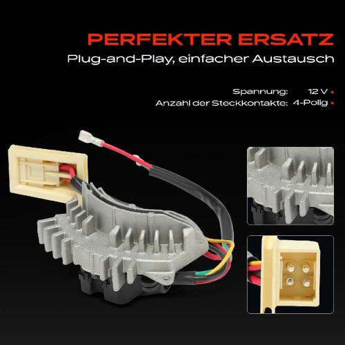 1x Widerstand Vorwiderstand Gebläsemotor für Mercedes-Benz C-Klasse W202 1993-2000 Bild 1x Widerstand Vorwiderstand Gebläsemotor für Mercedes-Benz C-Klasse W202 1993-2000