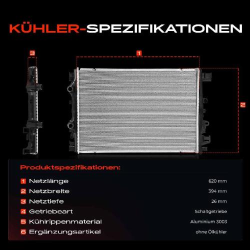 1x Kühler Wasserkühler Motorkühler für Fiat 500X 334 Jeep Renegade B1 BU BV Bild 1x Kühler Wasserkühler Motorkühler für Fiat 500X 334 Jeep Renegade B1 BU BV