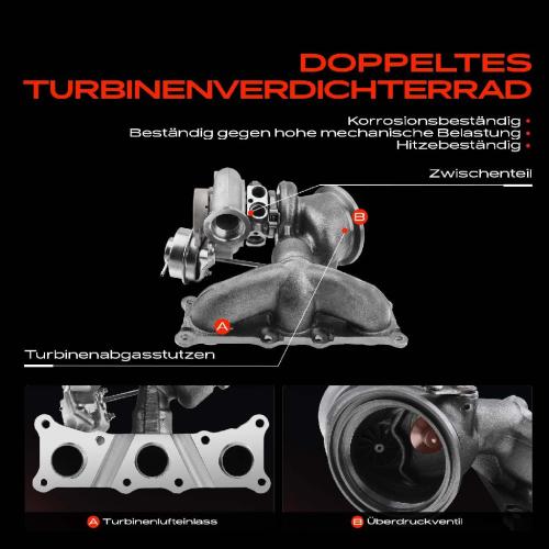 1x Turbolader Abgaskrümmer Einheit für BMW 3er E90 3er Cabriolet E93 3er Coupe E92 3er Touring E91 E89 Bild 1x Turbolader Abgaskrümmer Einheit für BMW 3er E90 3er Cabriolet E93 3er Coupe E92 3er Touring E91 E89