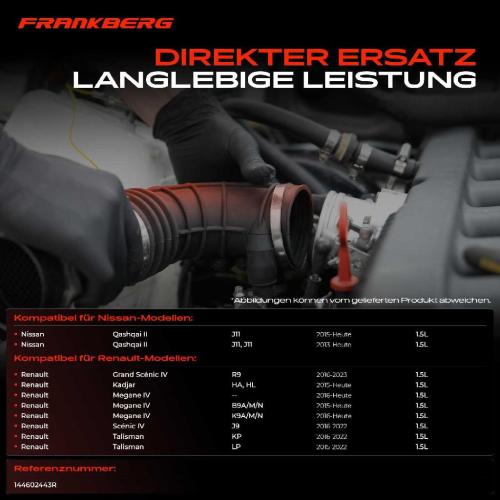 Frankberg 1x Ansaugschlauch, Luftfilter für Nissan Qashqai II Renault Grand Bild Frankberg 1x Ansaugschlauch, Luftfilter für Nissan Qashqai II Renault Grand