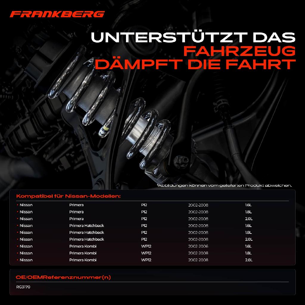 2x Fahrwerksfeder Vorderachse für Nissan Primera P12 WP12 2002-2008